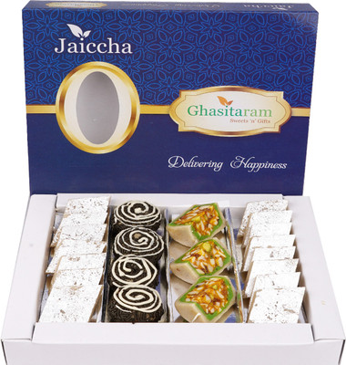 Jaiccha Sweets-Dryfruit Fancy Sweets with Kaju Katli 400 gms Box(400 g)