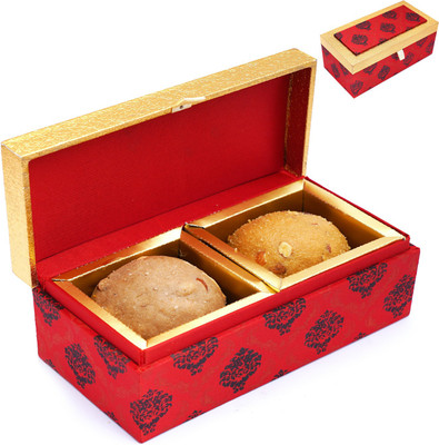 Ghasitaram Gifts 2 Laddoo Box of Panjeeri Laddoo and Besan laddoo Box(2 x 200 g)