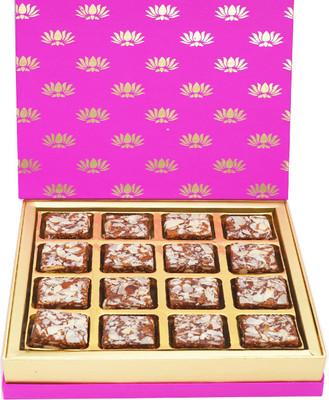 Ghasitaram Gifts Festive Pink Box of Sugarfree Bites Box(400 g)
