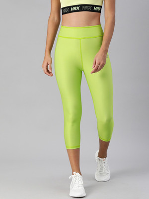 HRX by Hrithik Roshan Printed Women Green Tights