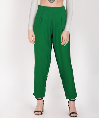 United Colors of Benetton Regular Fit Women Green Trousers