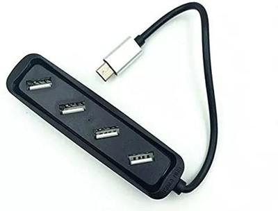 spincart Type C 4 Port USB HUB Extension For Laptops & Tablets Only( Not for Smart Phones & Charging) USB C Hub USB Hub(Black)