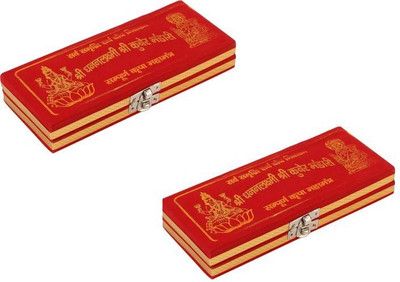 Lootnixx RANGOLI Shri Dhan Laxmi Kuber Bhandari Yantra Gold Yantra (Pack of 2) Brass Yantra(Pack of 2)