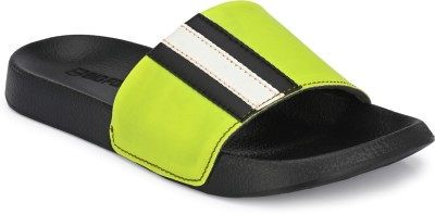 BIG FOX Men Slides(Green , 7)