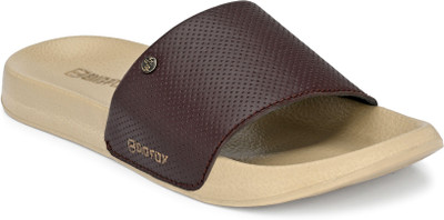BIG FOX Men Slides(Brown , 6)