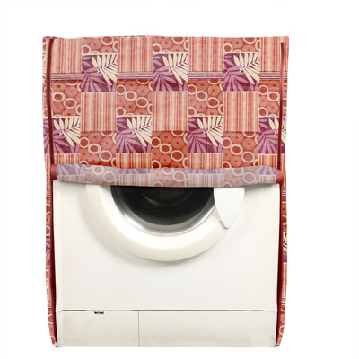 E-Retailer Front Loading Washing Machine  Cover(Width: 58 cm, Suitable For 5 To 8 KG Washing Machines, Maroon)