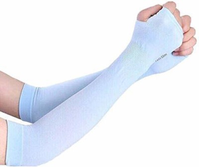 zaysoo Nylon Arm Sleeve For Men & Women(Free, Blue)