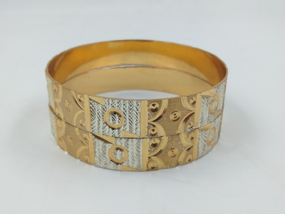 MAA MANSA DEVI Metal Gold-plated Bracelet Set(Pack of 2)