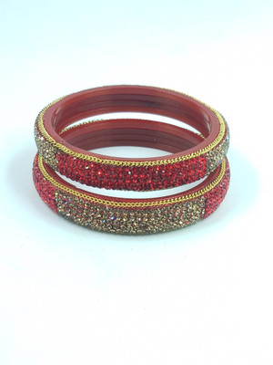 MAA MANSA DEVI Metal Gold-plated Bracelet Set(Pack of 2)