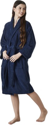 Senses Navy XL Bath Robe(Bath Robe - 1pc, For: Men & Women, Navy)