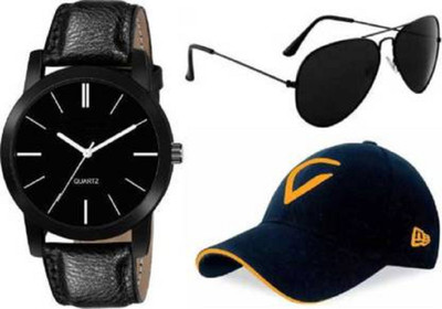 WiiBross Watch & Sunglass Combo(Black)