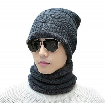 ShopyBucket Embroidered Beanie Cap(Pack of 2)