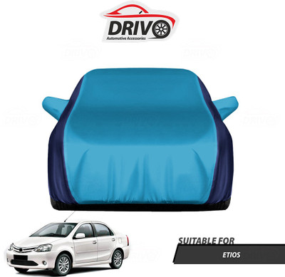 Drivo Car Cover For Toyota Etios (With Mirror Pockets)(Blue)