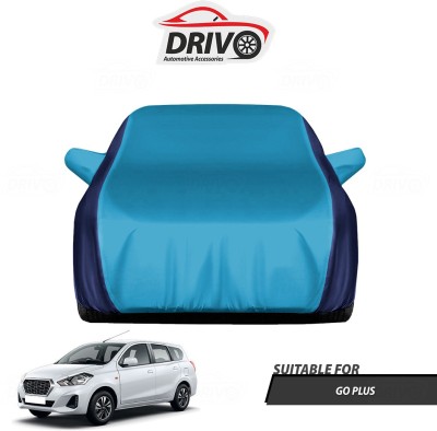 Drivo Car Cover For Datsun Go+ (With Mirror Pockets)(Blue)