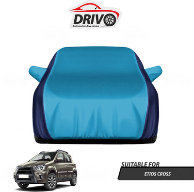 Drivo Car Cover For Toyota Etios Cross (With Mirror Pockets)(Blue)