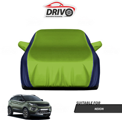 Drivo Car Cover For Tata Nexon (With Mirror Pockets)(Blue, Green)
