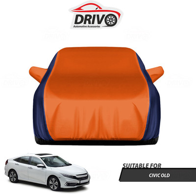 Drivo Car Cover For Honda Civic (With Mirror Pockets)(Blue, Orange)