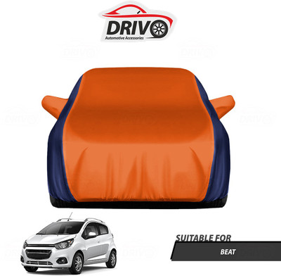 Drivo Car Cover For Chevrolet Beat (With Mirror Pockets)(Blue, Orange)