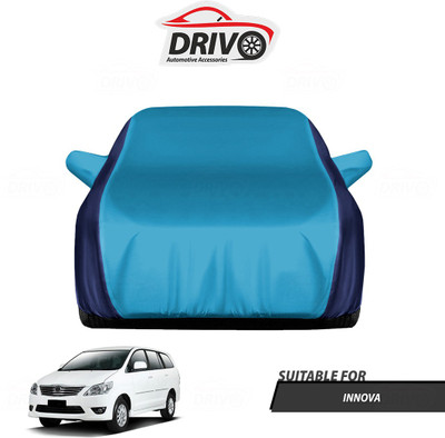 Drivo Car Cover For Toyota Innova (With Mirror Pockets)(Blue)