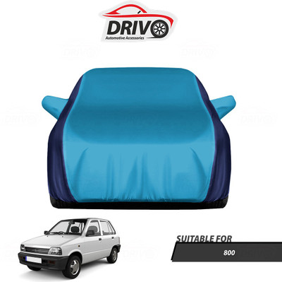 Drivo Car Cover For Maruti 800 (With Mirror Pockets)(Blue)