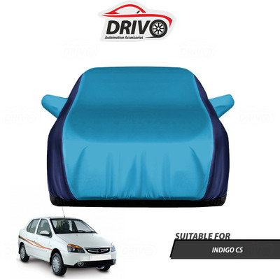 Drivo Car Cover For Tata Indigo CS (With Mirror Pockets)(Blue)