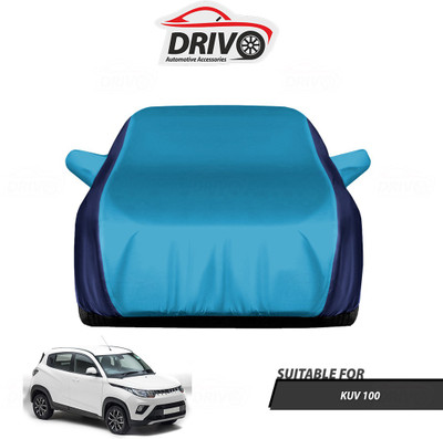 Drivo Car Cover For Mahindra KUV100 (With Mirror Pockets)(Blue)