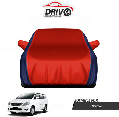 Drivo Car Cover For Toyota Innova (With Mirror Pockets)(Blue, Red)