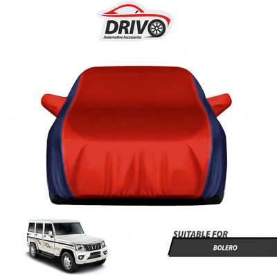 Drivo Car Cover For Mahindra Bolero (With Mirror Pockets)(Blue, Red)