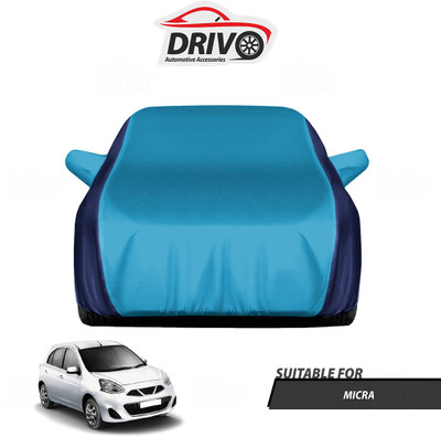 Drivo Car Cover For Nissan Micra (With Mirror Pockets)(Blue)