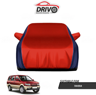 Drivo Car Cover For Chevrolet Tavera (With Mirror Pockets)(Blue, Red)