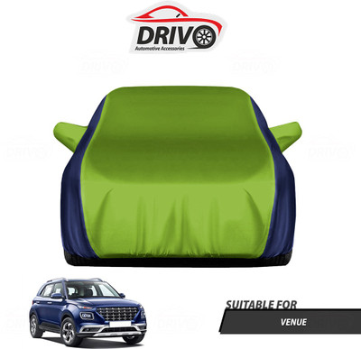 Drivo Car Cover For Hyundai Venue (With Mirror Pockets)(Blue, Green)