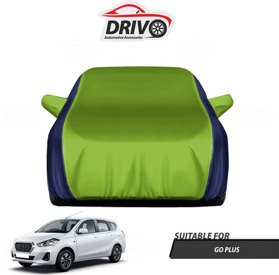 Drivo Car Cover For Datsun Go+ (With Mirror Pockets)(Blue, Green)