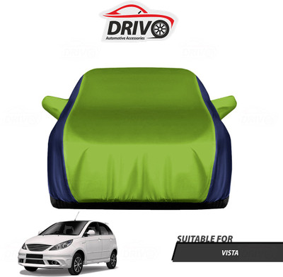 Drivo Car Cover For Tata Vista (With Mirror Pockets)(Blue, Green)