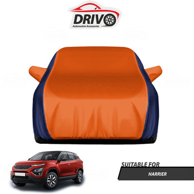 Drivo Car Cover For Tata Harrier (With Mirror Pockets)(Blue, Orange)