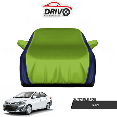Drivo Car Cover For Toyota Yaris (With Mirror Pockets)(Blue, Green)