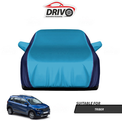 Drivo Car Cover For Renault Triber (With Mirror Pockets)(Blue)