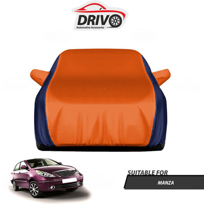 Drivo Car Cover For Tata Manza (With Mirror Pockets)(Blue, Orange)