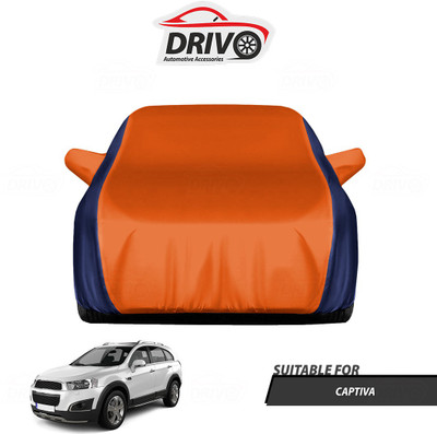 Drivo Car Cover For Chevrolet Captiva (With Mirror Pockets)(Blue, Orange)