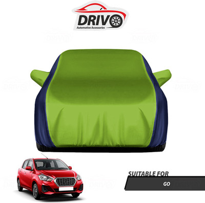Drivo Car Cover For Datsun Go (With Mirror Pockets)(Blue, Green)