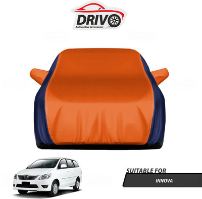 Drivo Car Cover For Toyota Innova (With Mirror Pockets)(Blue, Orange)