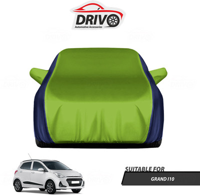 Drivo Car Cover For Hyundai Grand i10 (With Mirror Pockets)(Blue, Green)