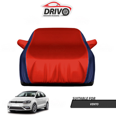 Drivo Car Cover For Volkswagen Vento (With Mirror Pockets)(Blue, Red)