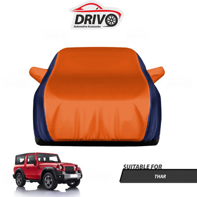 Drivo Car Cover For Mahindra Thar (With Mirror Pockets)(Blue, Orange)