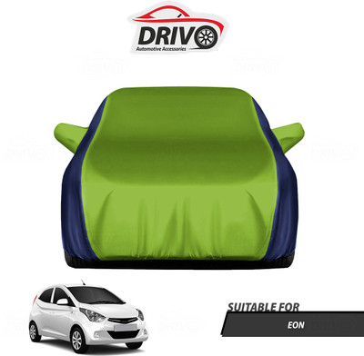 Drivo Car Cover For Hyundai Eon (With Mirror Pockets)(Blue, Green)