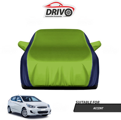 Drivo Car Cover For Hyundai Accent (With Mirror Pockets)(Blue, Green)