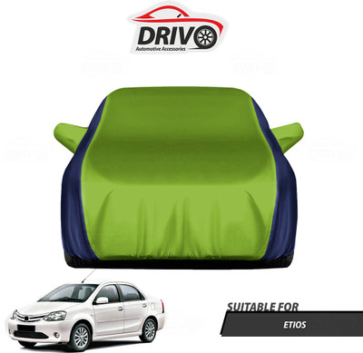 Drivo Car Cover For Toyota Etios (With Mirror Pockets)(Blue, Green)