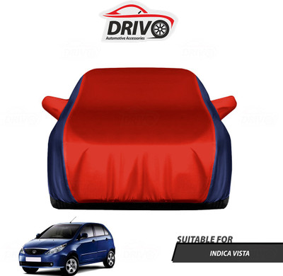 Drivo Car Cover For Tata Indica Vista (With Mirror Pockets)(Blue, Red)