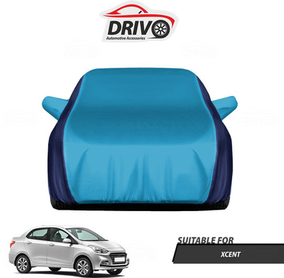 Drivo Car Cover For Hyundai Xcent (With Mirror Pockets)(Blue)