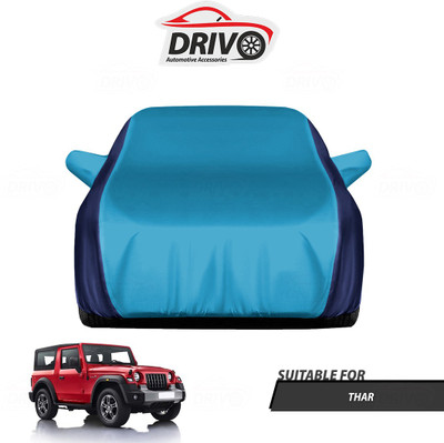 Drivo Car Cover For Mahindra Thar (With Mirror Pockets)(Blue)
