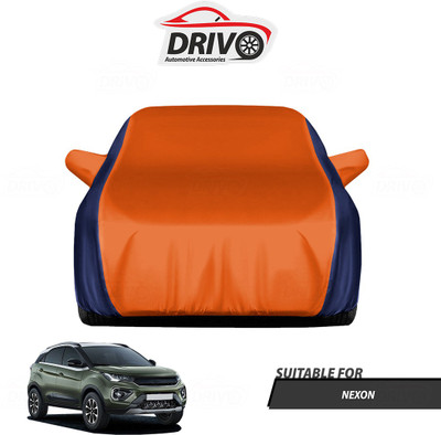 Drivo Car Cover For Tata Nexon (With Mirror Pockets)(Blue, Orange)
